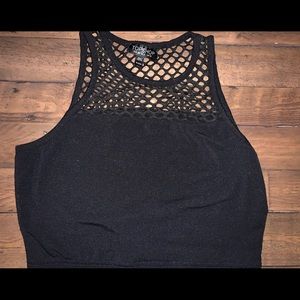 Topshop Netted Crop Top